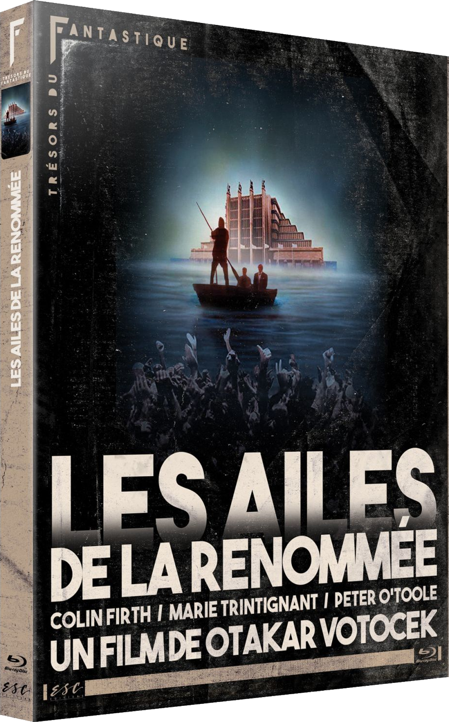 Couverture du film 'Les Ailes de la Renommée', avec un bateau sur l'eau et du texte.