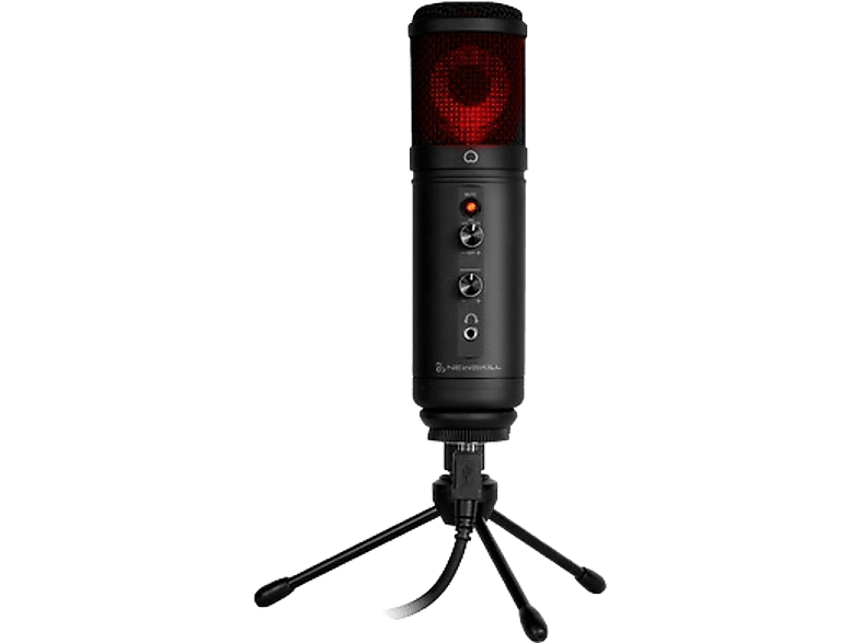 Micrófono - Kaliope NS-AC-KALIOPE, USB, Jack 3.5 mm, PC, -36dB, Retroiluminación RGB, Unidireccional, Negro