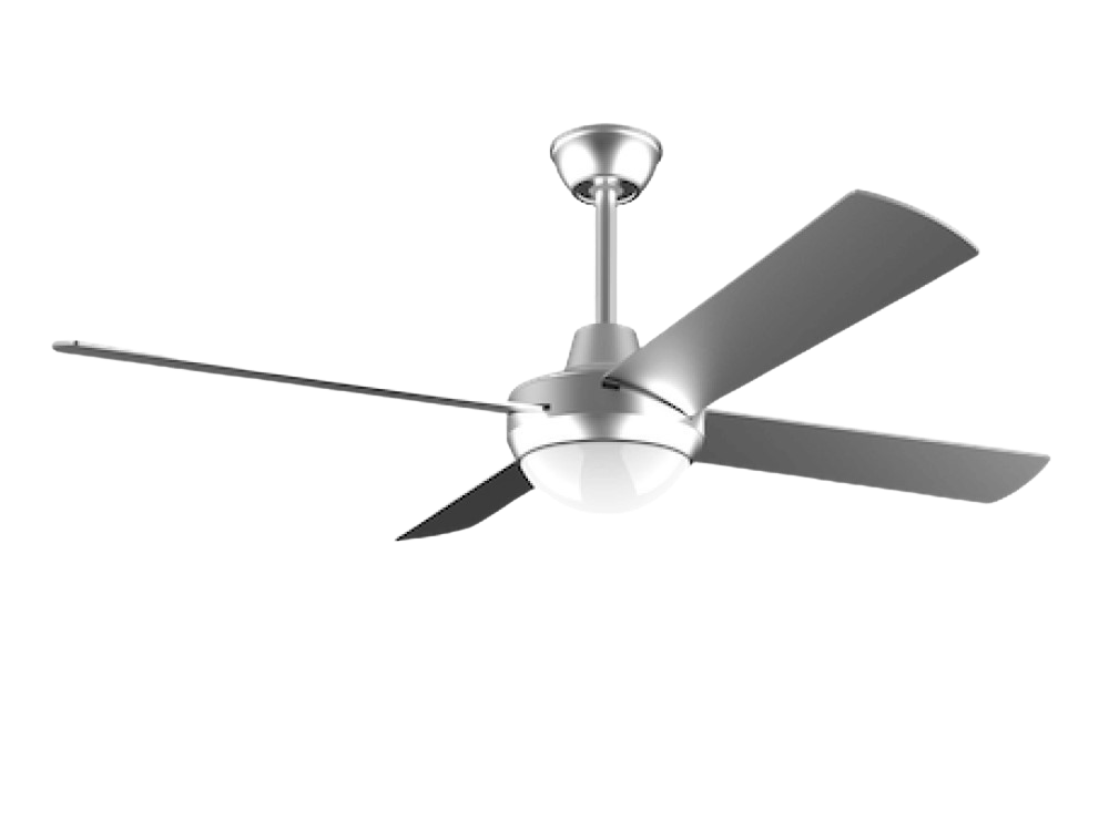 Ventilador de techo - Cecotec EnergySilence Aero 570, 3 velocidades, 4 aspas, LightSystem 2-in-1, Plata