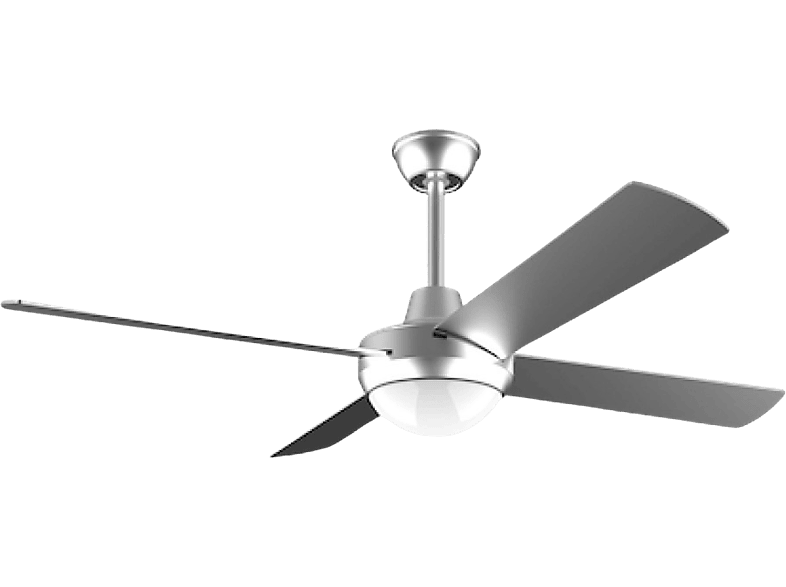 Ventilador de techo - Cecotec EnergySilence Aero 570, 3 velocidades, 4 aspas, LightSystem 2-in-1, Plata