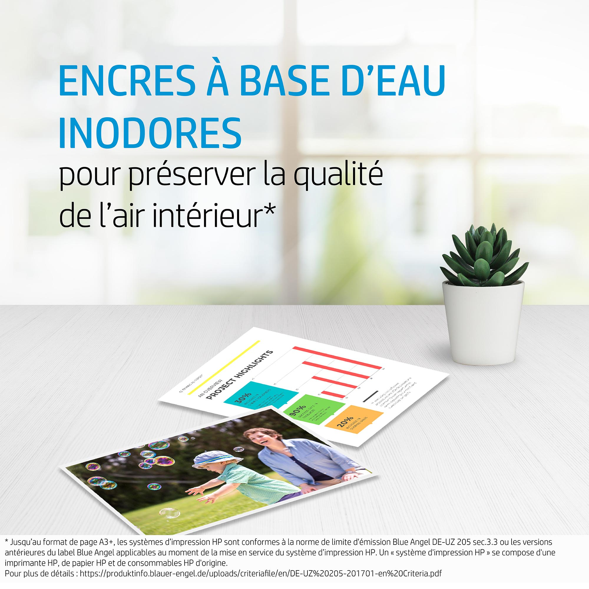 Scrivania bianca con testo e una piccola pianta davanti a una finestra.