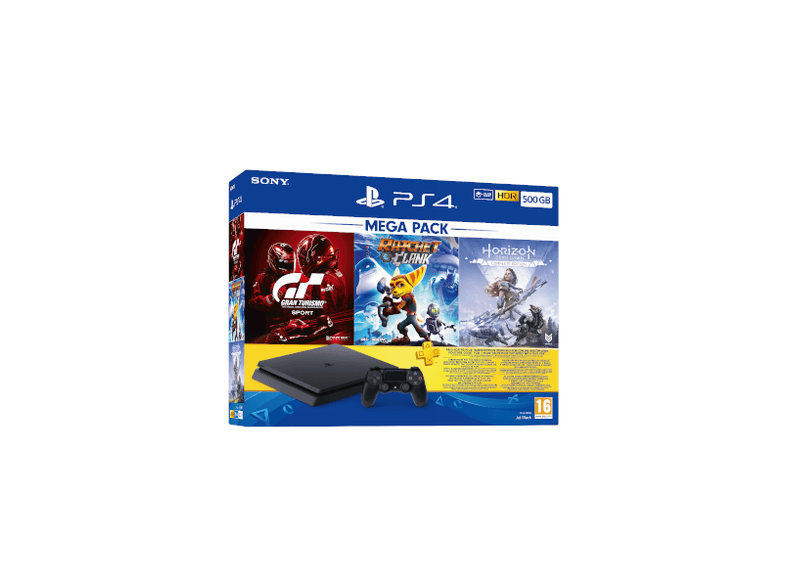 sony ps4 500gb mega paket horizon zd ce gt sport ratchet clank 3 aylik ps plus oyun konsolu playstation