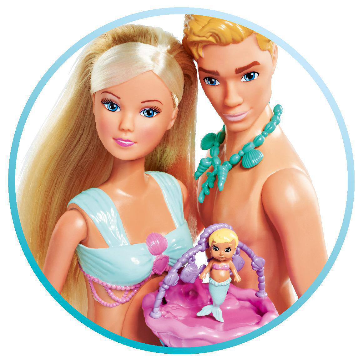 SIMBA TOYS Steffi Love Mermaid Family Puppe Mehrfarbig