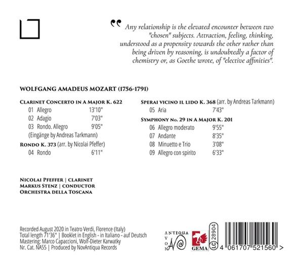 Peffer,Nikolai/Stenz,Markus/Orchestra della Toscan - Affinità elletive-Klarinettenkonzert KV 622/+  - (CD)