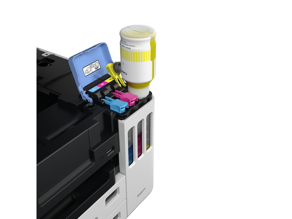 Impresora multifunción - Canon Maxify GX7050, Tinta, 24 ppm, 600 x 1200, Color&B/N, Escáner, Fax, LAN, Blanco