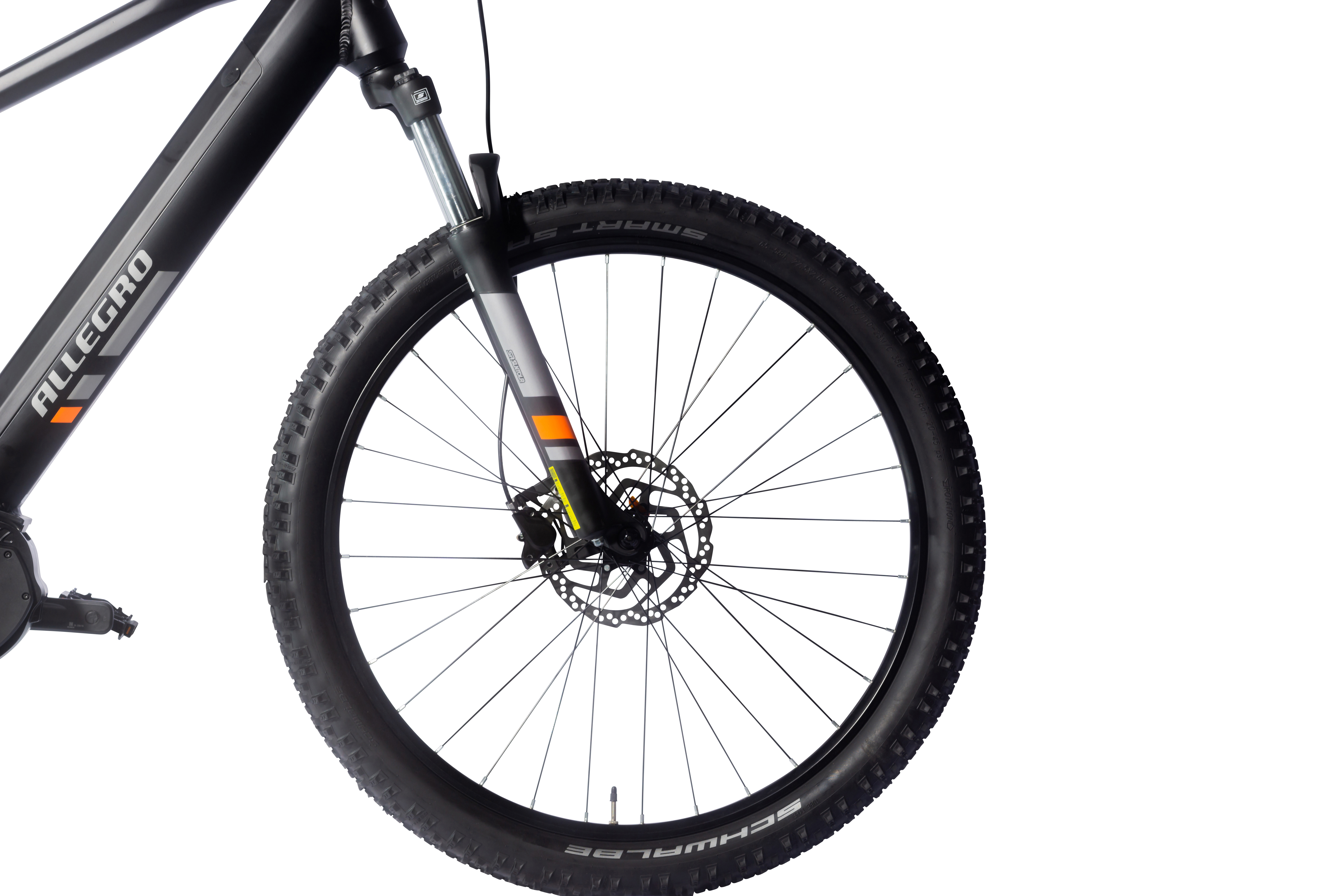 ALLEGRO E MTB M-Cross Mountainbike (Laufradgröße: 27,5 Zoll, Unisex-Rad, 504 Wh, Schwarz)
