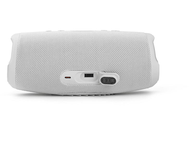 JBL Charge 5 Bluetooth Lautsprecher, Weiß, Wasserfest | MediaMarkt