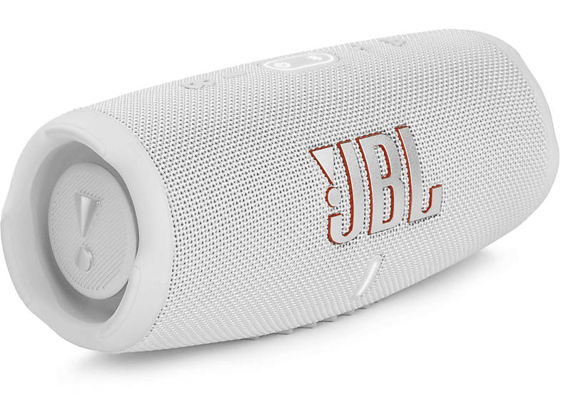 JBL Charge 5 Bluetooth Lautsprecher, Weiß, Wasserfest