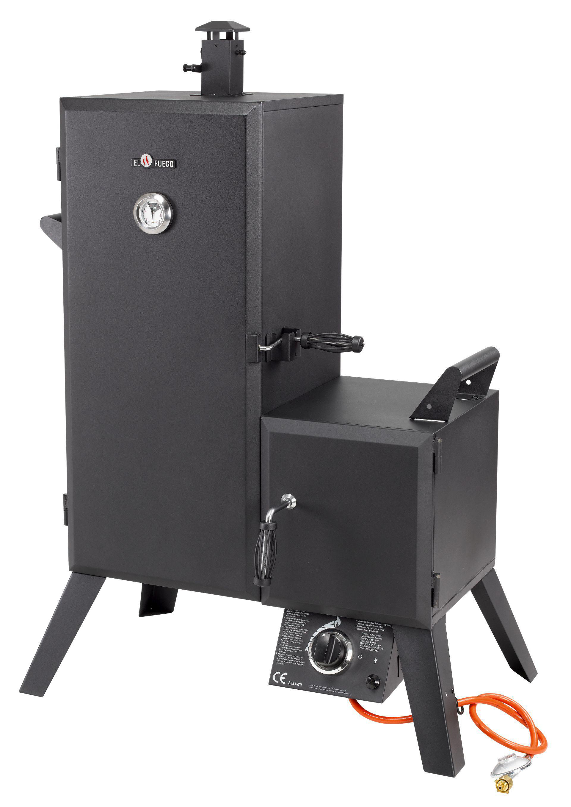 EL FUEGO AY 3175 Smoker Portland Gasgrill, Schwarz (4400 Watt)