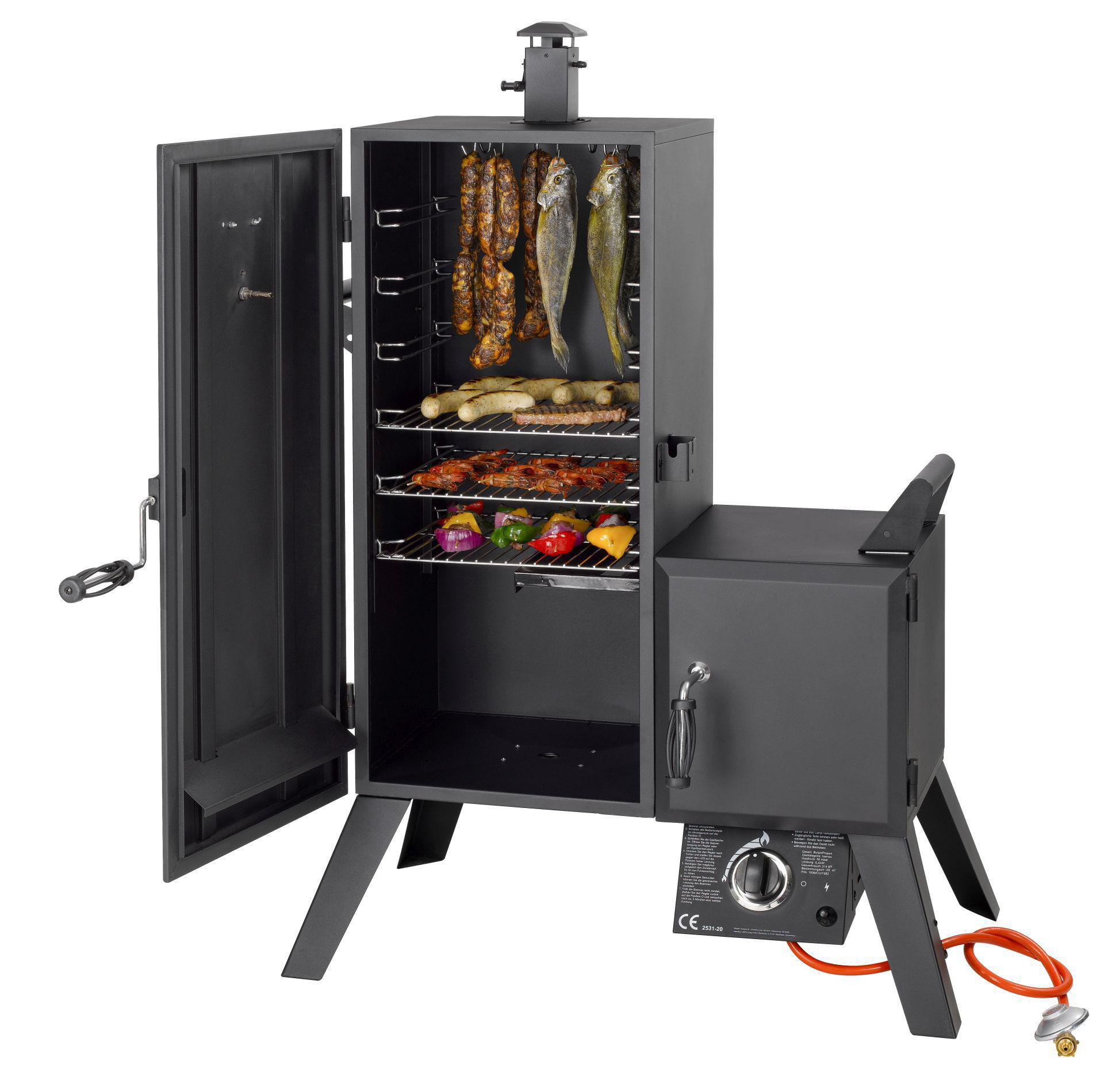 EL FUEGO AY 3175 Smoker Portland Gasgrill, Schwarz (4400 Watt)