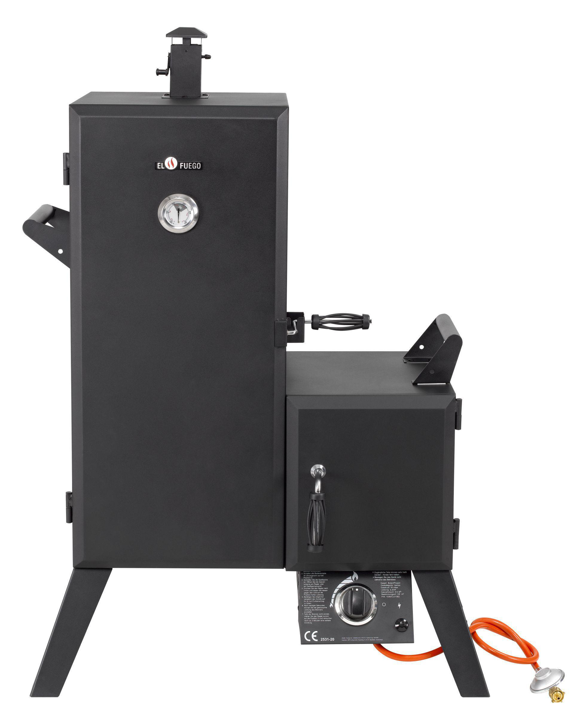 EL FUEGO AY 3175 Smoker Portland Gasgrill, Schwarz (4400 Watt)