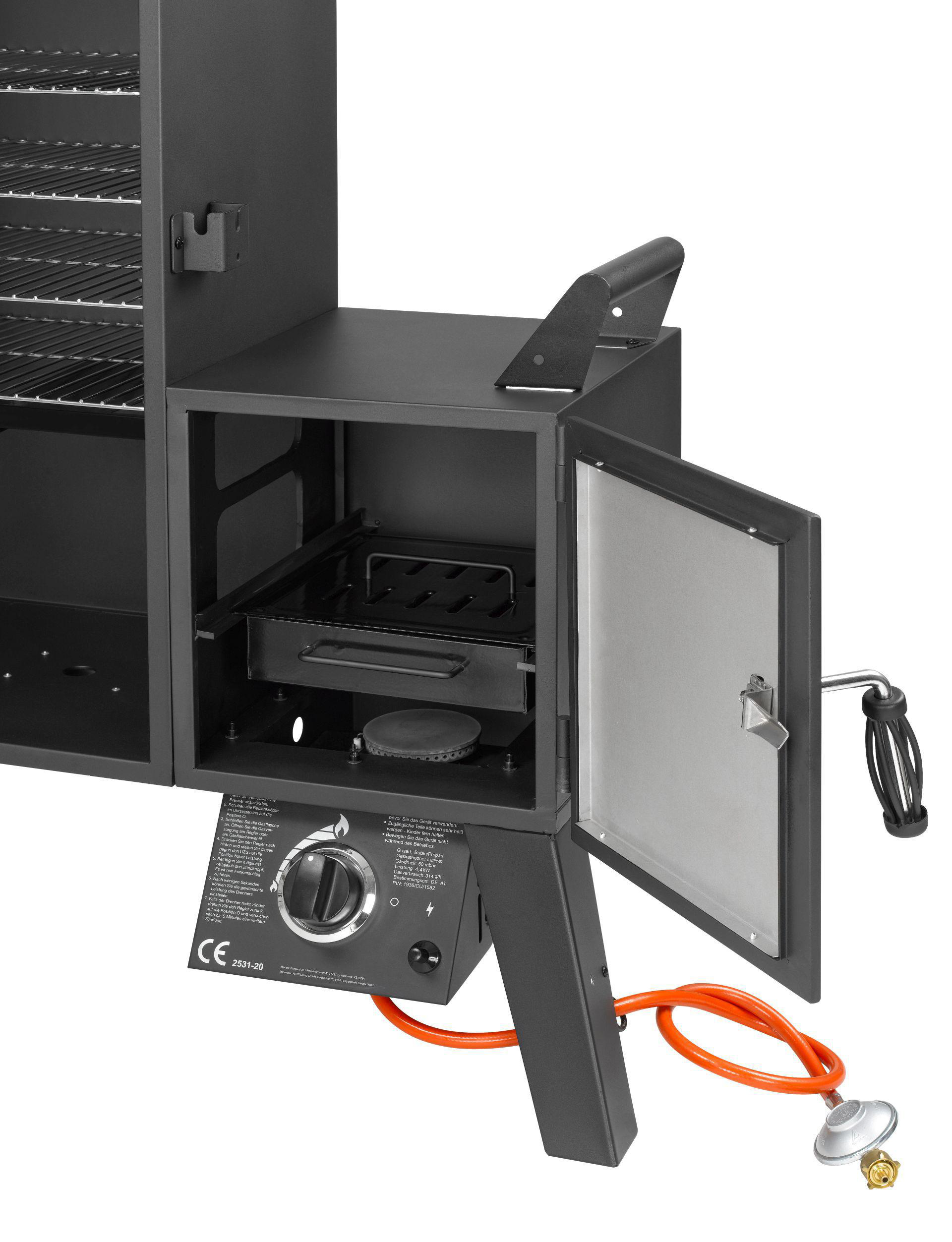 EL FUEGO AY 3175 Smoker Portland Gasgrill, Schwarz (4400 Watt)