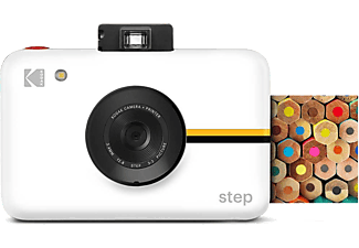Impresora fotográfica - Kodak Step, Impresiones 2″ x 3″, Indicadores LED, MicroSD, Modo Fotomatón, Blanco