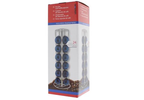 EXZACT Soporte para cápsulas de café, compatible con cápsulas Vertuo  Nespresso 24 piezas – Estante giratorio para torre de