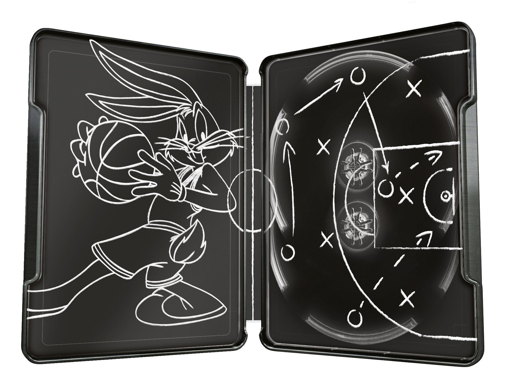 Offenes Steelbook. Bugs Bunny Cartoon-Illustration.