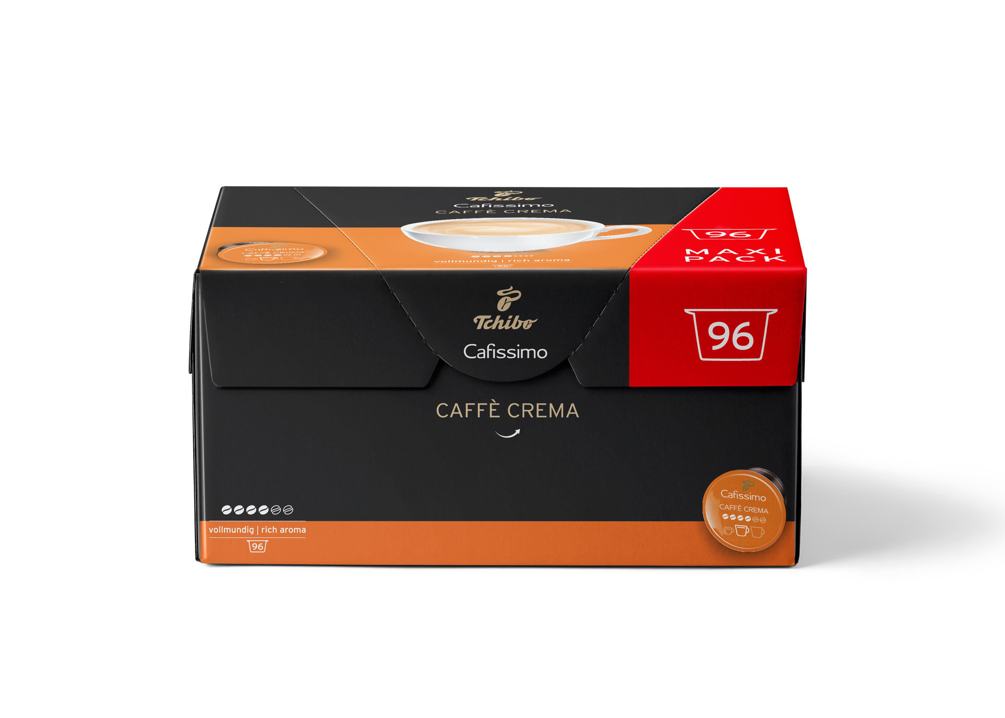 TCHIBO CAFISSIMO Caffè Crema vollmundig Kaffeekapseln 96 Stück