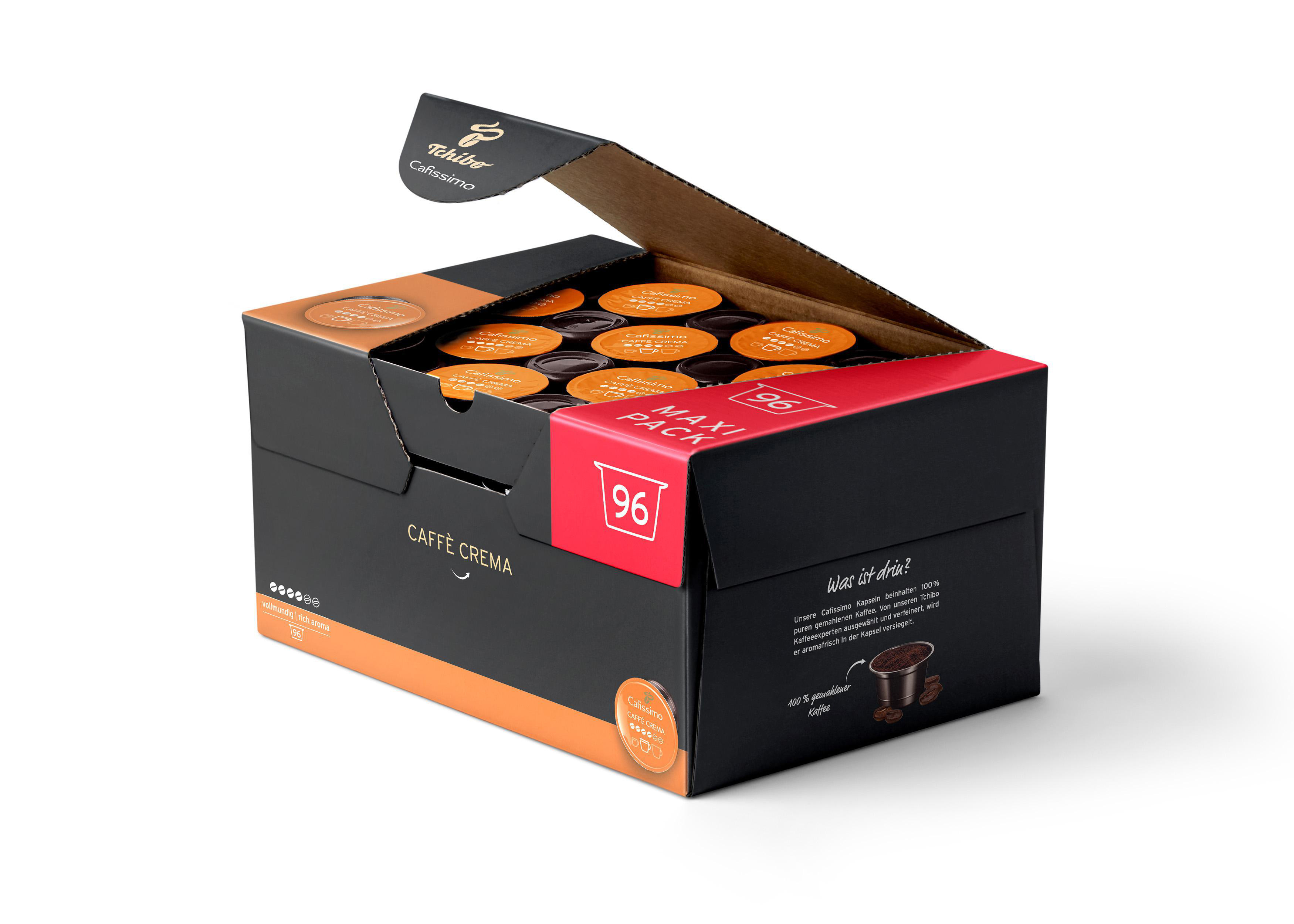 TCHIBO CAFISSIMO Caffè Crema vollmundig Kaffeekapseln 96 Stück