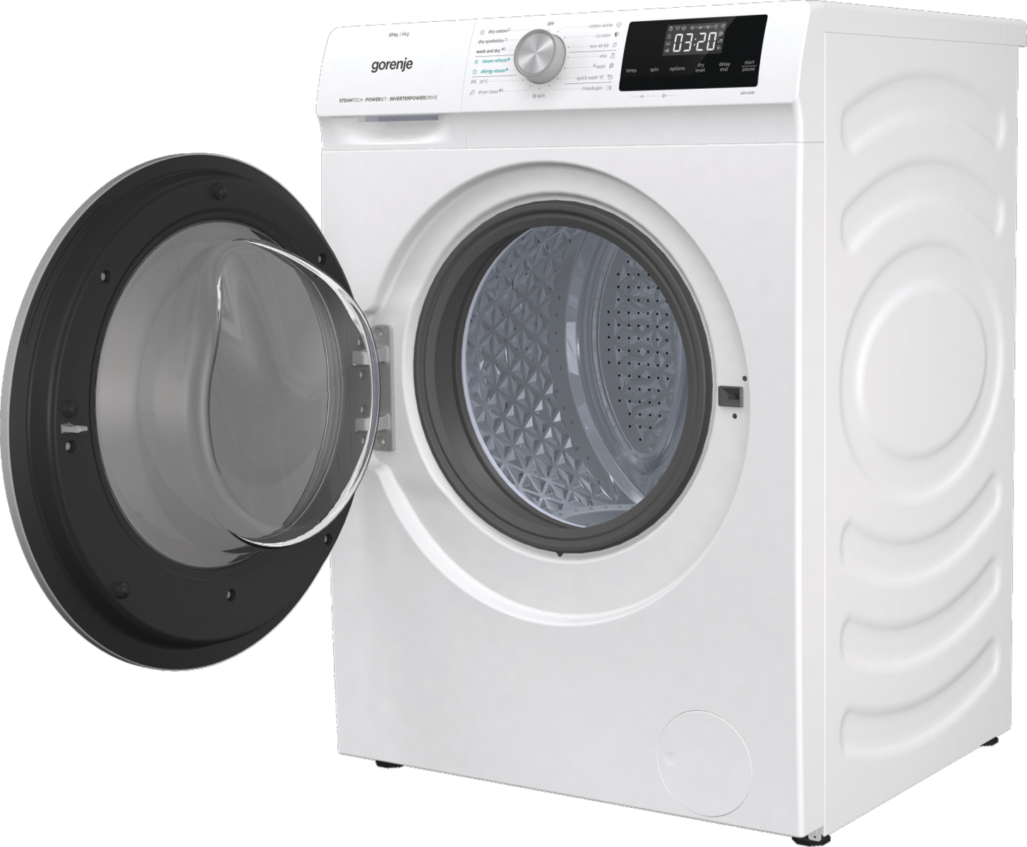 GORENJE WD10514S mosó-szárítógép, Inverter motor, LED kijelző, SteamRefresh főzprogram