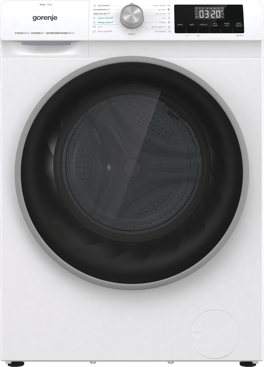 GORENJE WD10514S mosó-szárítógép, Inverter motor, LED kijelző, SteamRefresh főzprogram