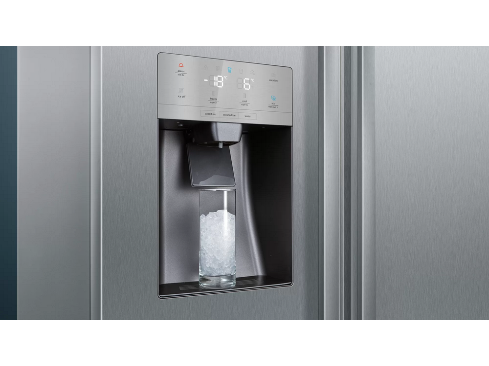 Frigorífico americano - Siemens KA93DVIFP, 562 l, No Frost, 42 dB, Dispensador de agua, Inox