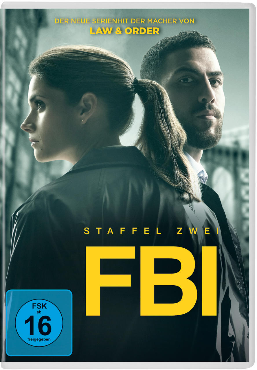 Filmcover: Eine Frau und ein Mann, mit dem Titel FBI und dem Text Staffel Zwei.