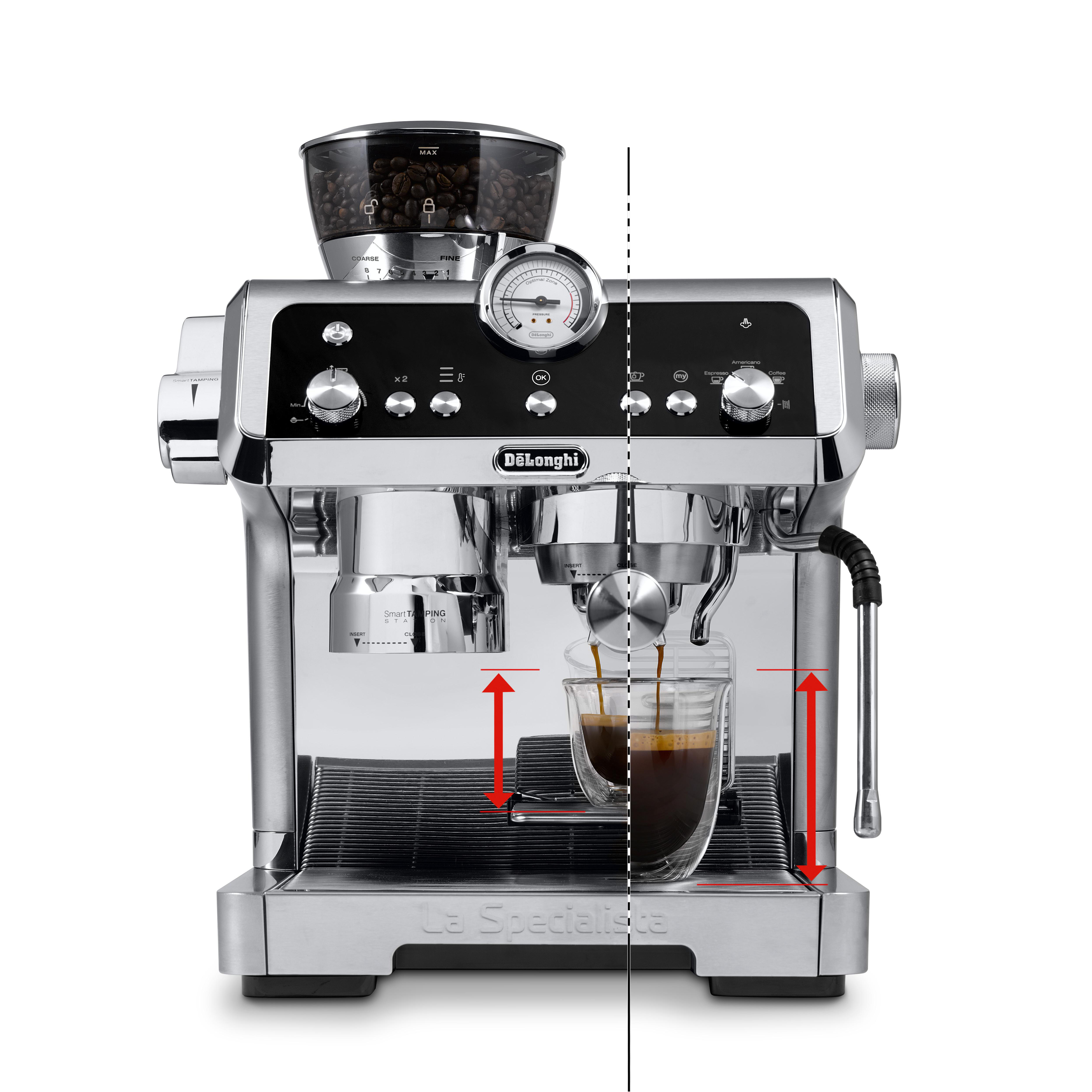 Specialista Espressomaschine Silber La DELONGHI EC9355.M Prestigio