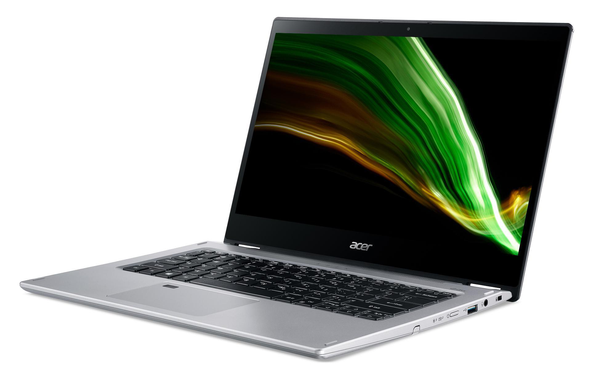Athlon™ 4 Notebook, AMD, (SP314-21N-R686), Bit) Home Radeon™ mit Graphics, Prozessor, AMD (64 GB Windows SSD, GB Acer Touchscreen, Zoll 10 Spin Silber 3 Silver ACER 14 128 RAM, S-Modus Onboard Display