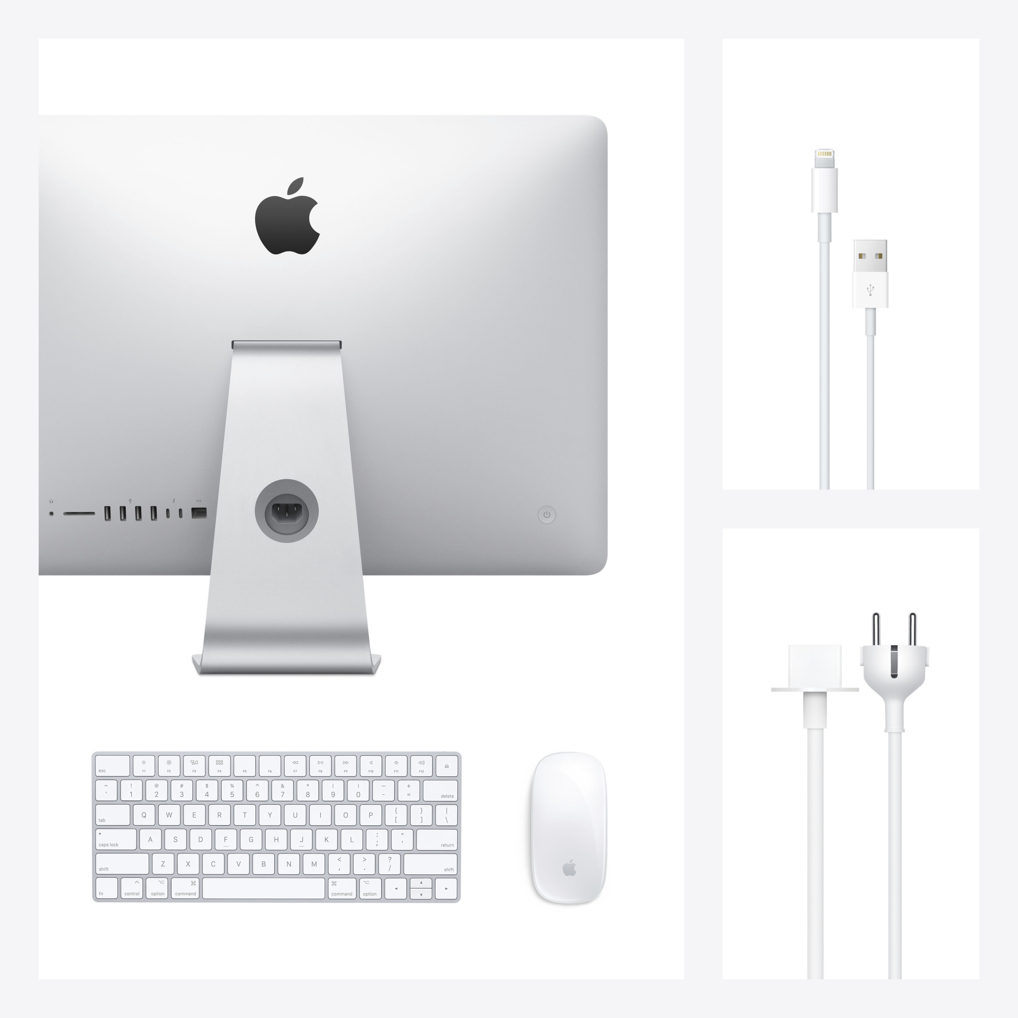 APPLE iMac 21.5 Zoll i3-8100, 8GB RAM, 256GB SSD, Retina 4K, Radeon Pro 555X (MHK23D/A) All-in-One PC 21,5 Zoll, Retina 4K, Intel® Core™ i3-8100 Prozessor (6 MB Cache, 3.60 GHz), 8 GB RAM, 256 GB SSD, Silber