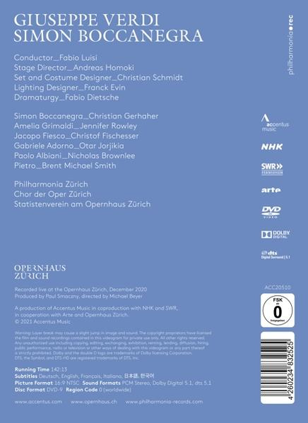 Gerhaher,Christian/Luisi,Fabio/Philharmonia Zürich - Simon Boccanegra  - (DVD)
