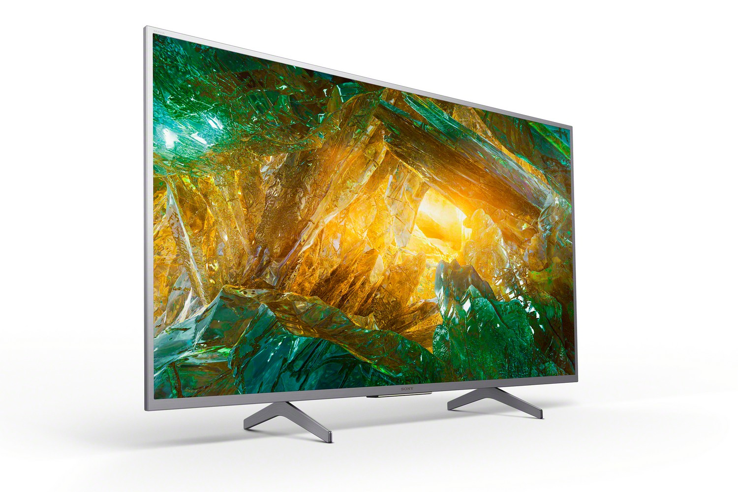 TV LED 43" - Sony KD43XH8077, UHD 4K, HDR, X1, SmartTV (AndroidTV), Asistente de Google, Triluminos, Plata