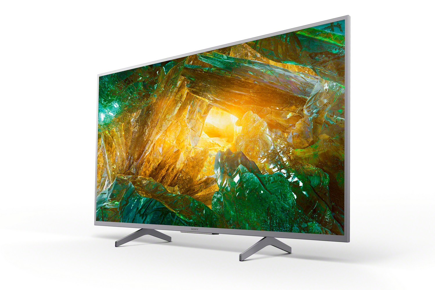 TV LED 43" - Sony KD43XH8077, UHD 4K, HDR, X1, SmartTV (AndroidTV), Asistente de Google, Triluminos, Plata