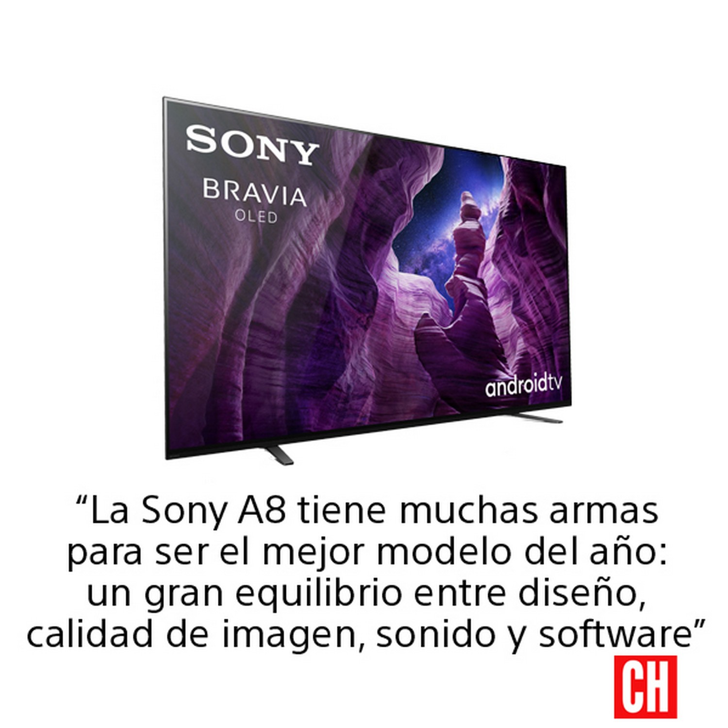 Televisor Sony Bravia OLED. Texto en español en la pantalla.