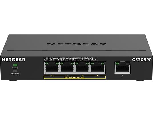 NETGEAR GS305PP-100PES - Switch (Nero)