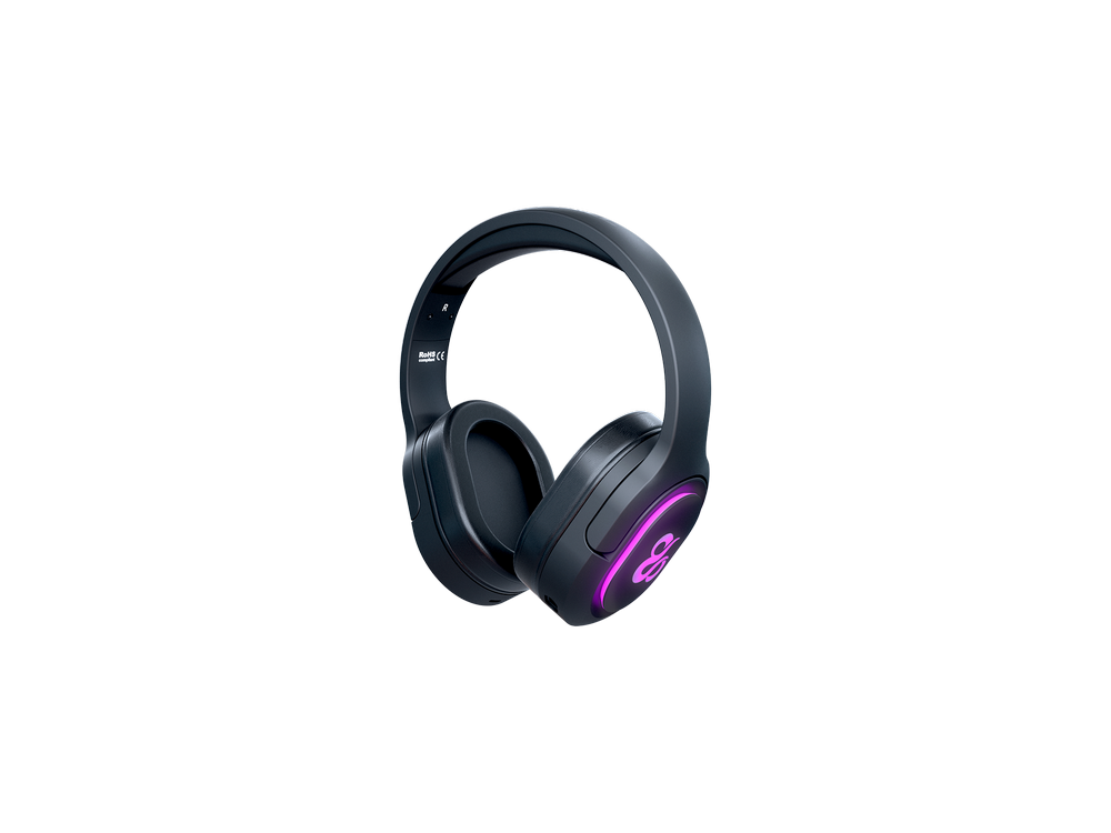 Auriculares gaming - Newskill Scylla, Con o sin cable, 32 Ω, Omnidireccional, Iluminación RGB, Negro
