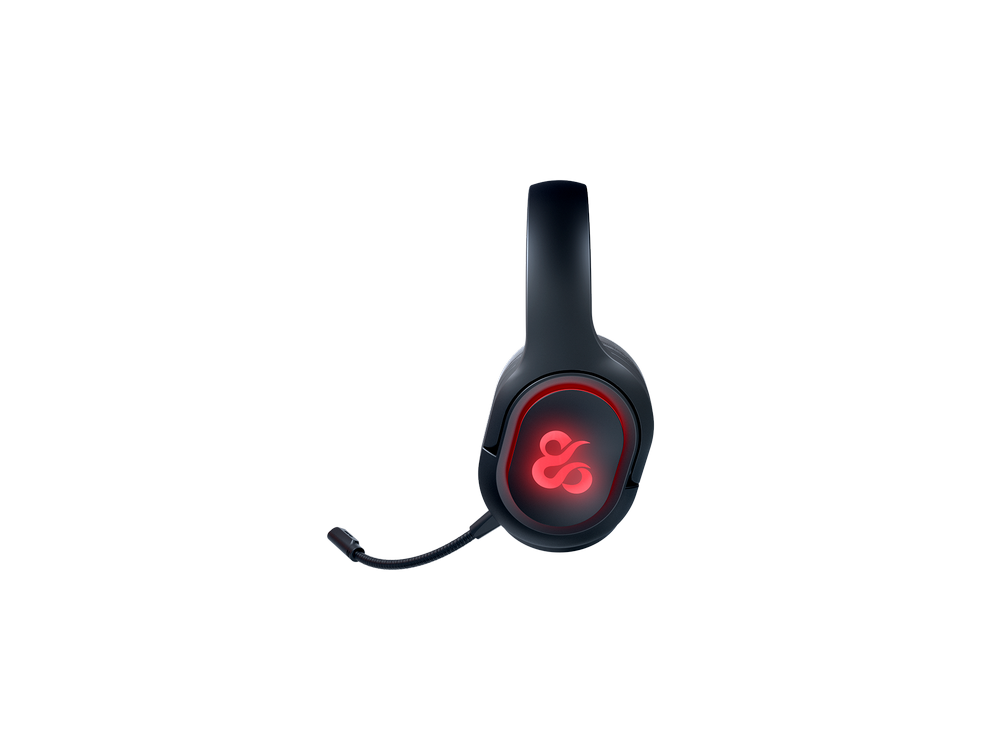Auriculares gaming - Newskill Scylla, Con o sin cable, 32 Ω, Omnidireccional, Iluminación RGB, Negro