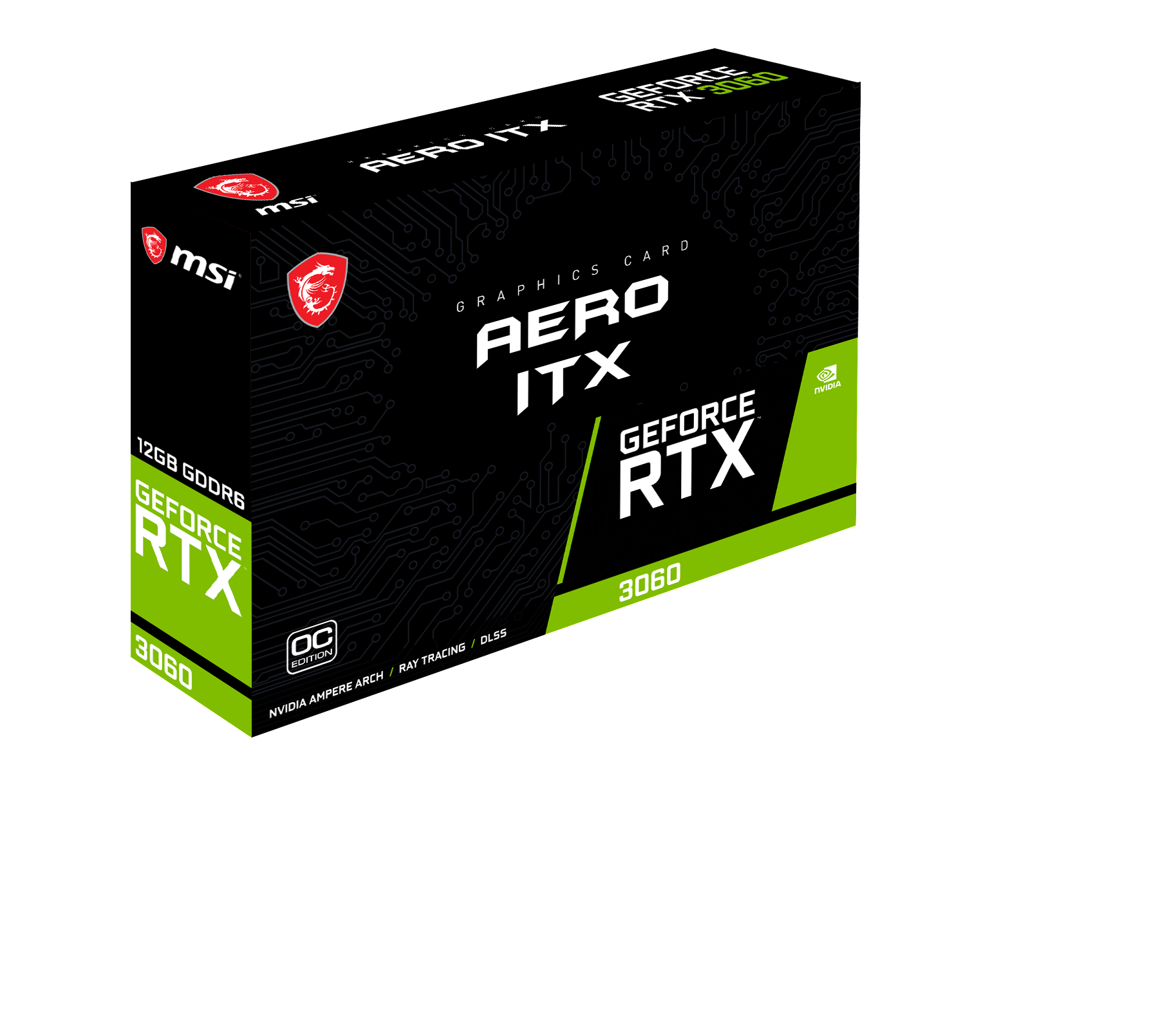 MSI GeForce RTX™ 3060 AERO ITX OC 12GB (V809-3689R) (NVIDIA, Grafikkarte)