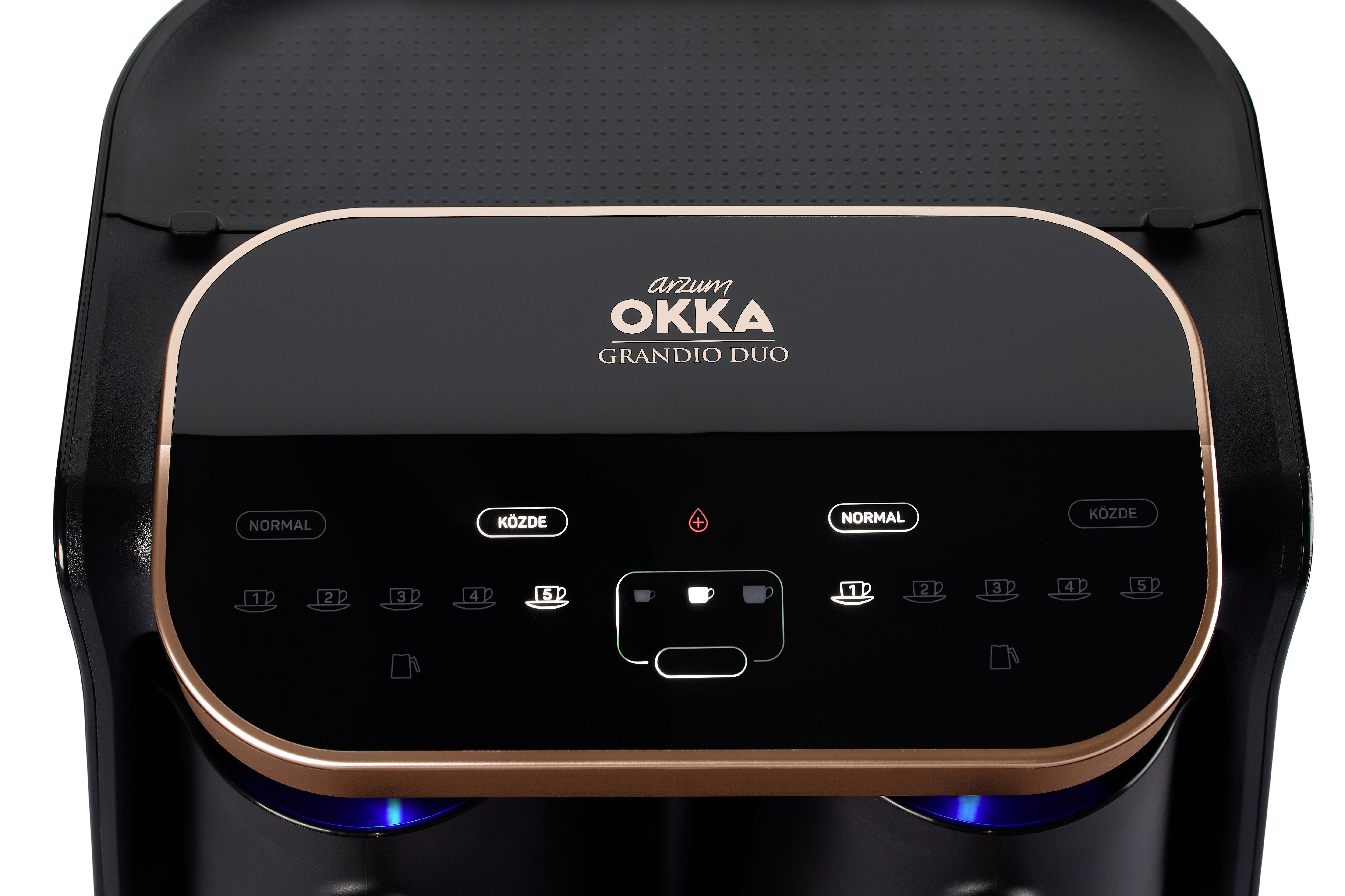 ARZUM OK007-B Grandio Duo Mokka-Maschine Schwarz/Bronze