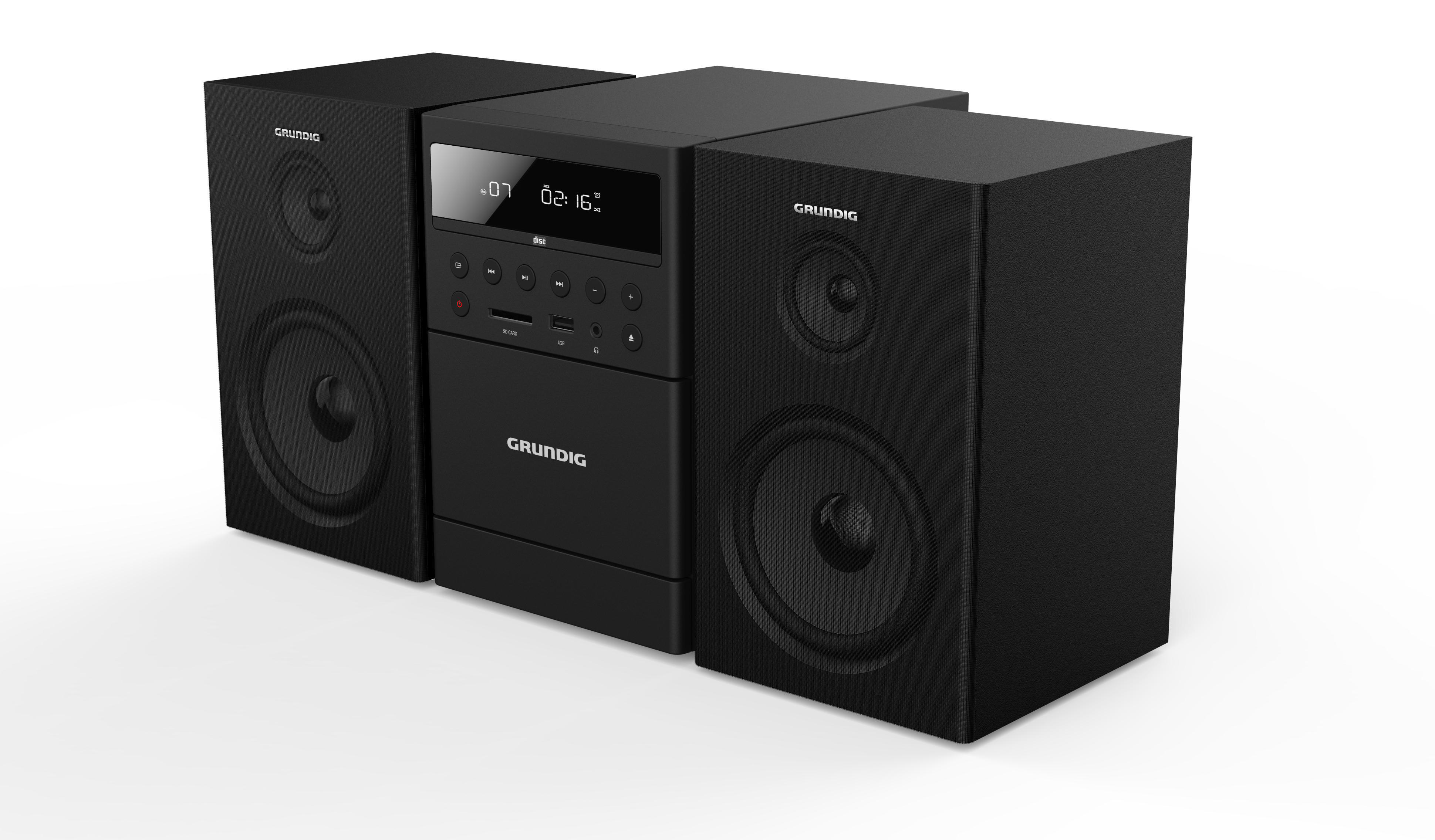 GRUNDIG MS 300 Kompaktanlage (Schwarz)