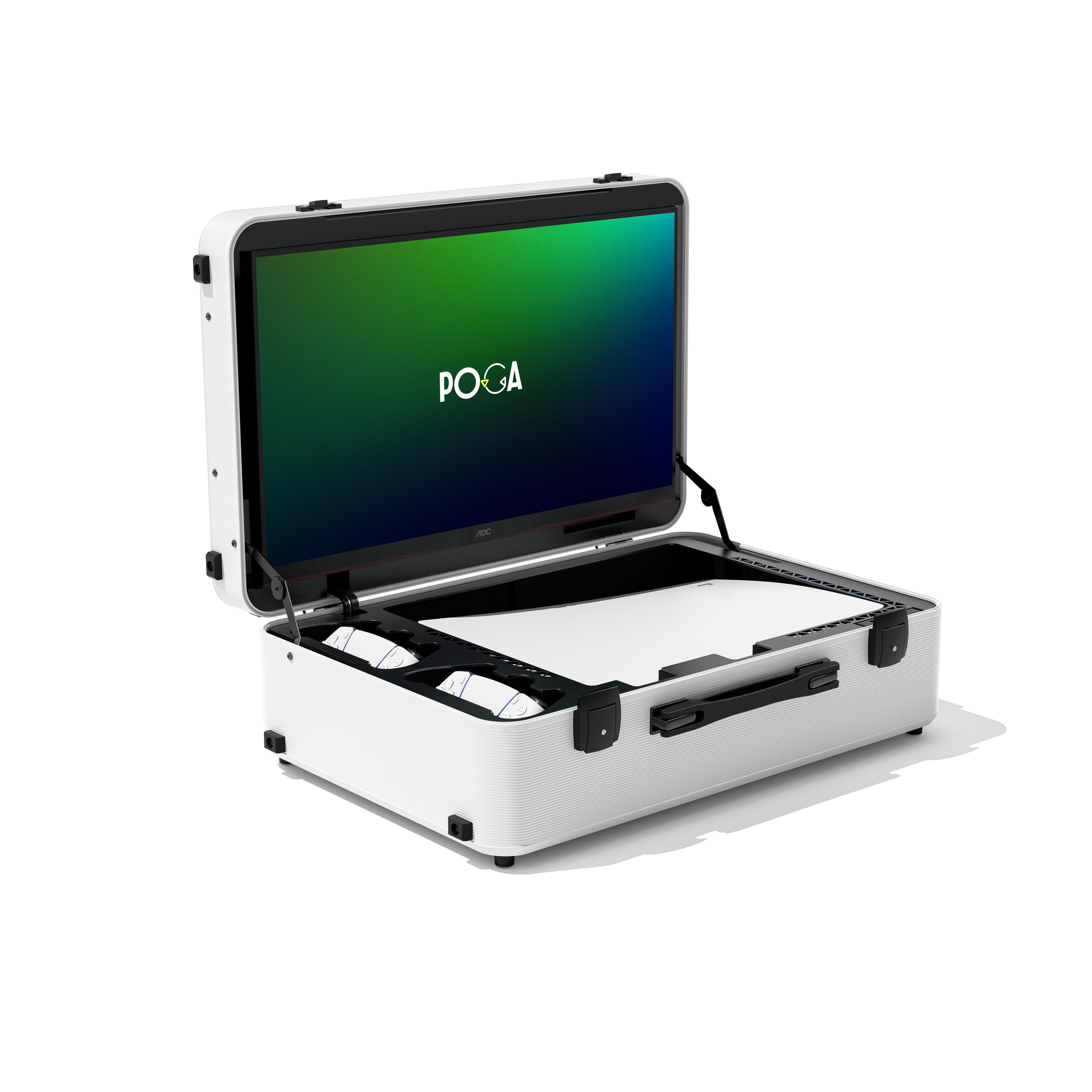 POGA Lux White - PS5 Inlay Gaming Koffer, Weiß