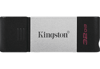 KINGSTON DT80 USB-Stick, 32 GB, 200 MB/s, Schwarz/Silber