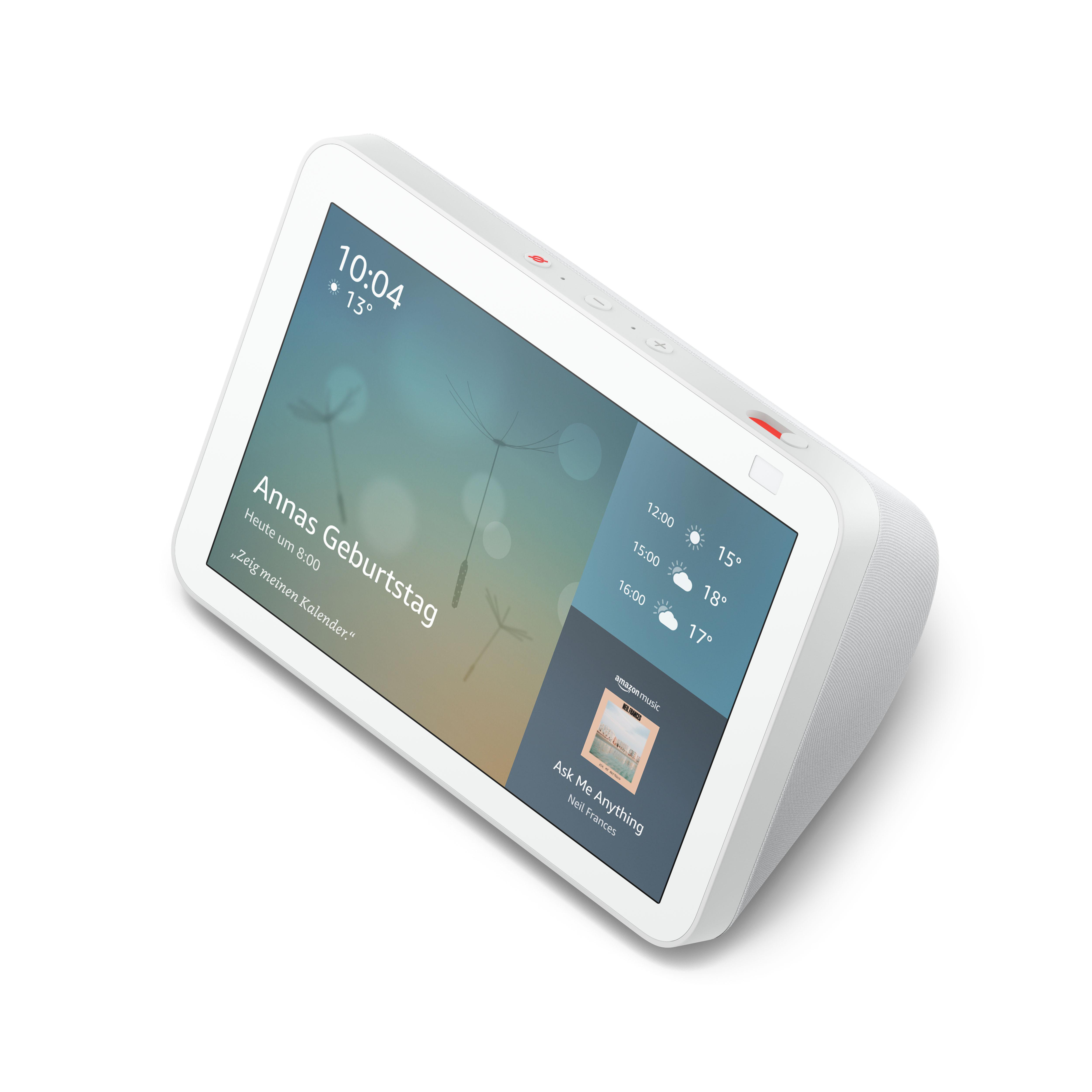 AMAZON Echo Show 8 (2. Generation) HD-Smart Display mit 13 MP Kamera Smart Speaker, Weiß