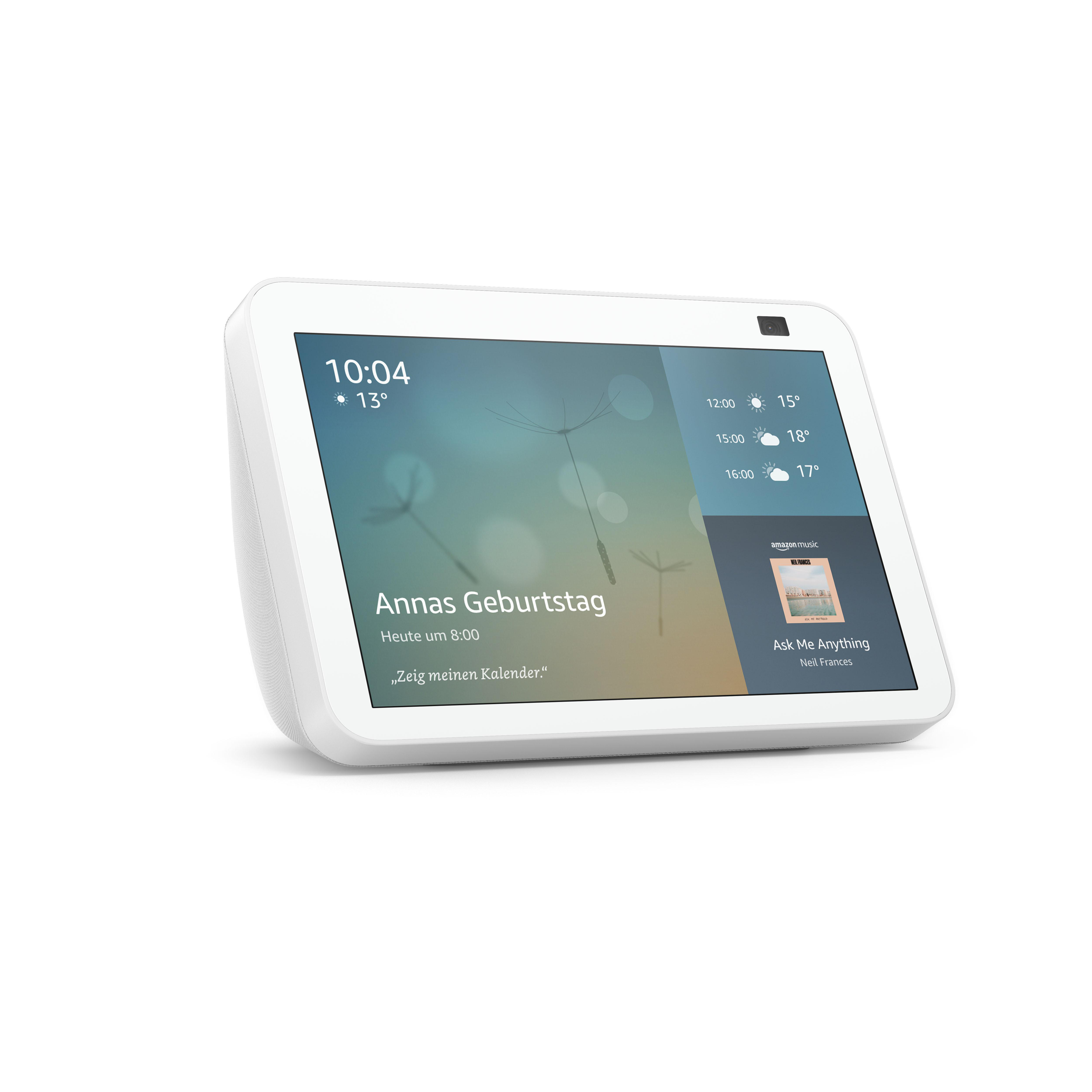 AMAZON Echo Show 8 (2. Generation) HD-Smart Display mit 13 MP Kamera Smart Speaker, Weiß