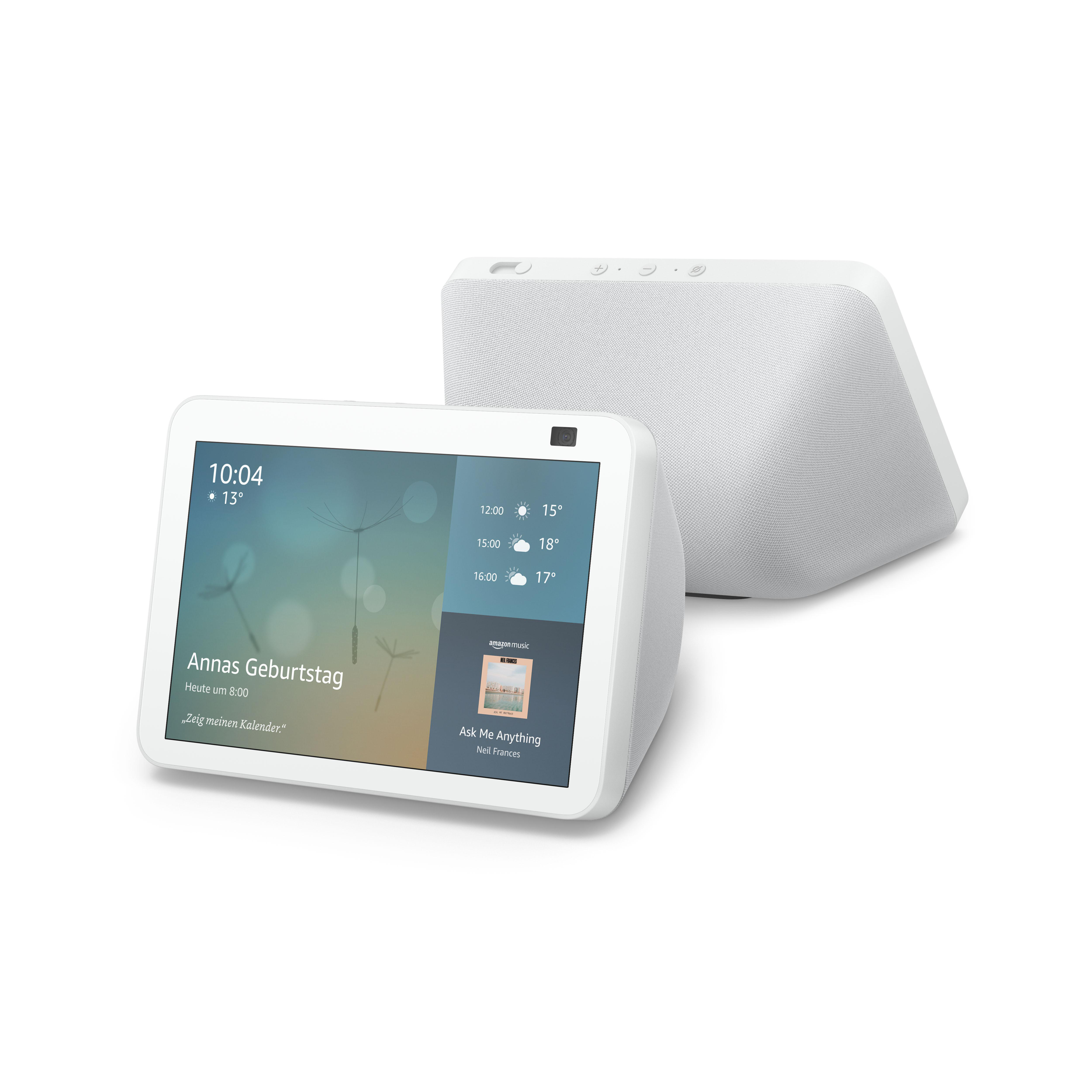 AMAZON Echo Show 8 (2. Generation) HD-Smart Display mit 13 MP Kamera Smart Speaker, Weiß