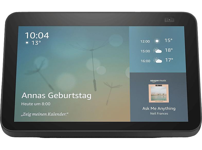 MP Display Show 8 Smart mit (2. 13 Echo Generation) AMAZON Anthrazit HD-Smart Speaker, Kamera