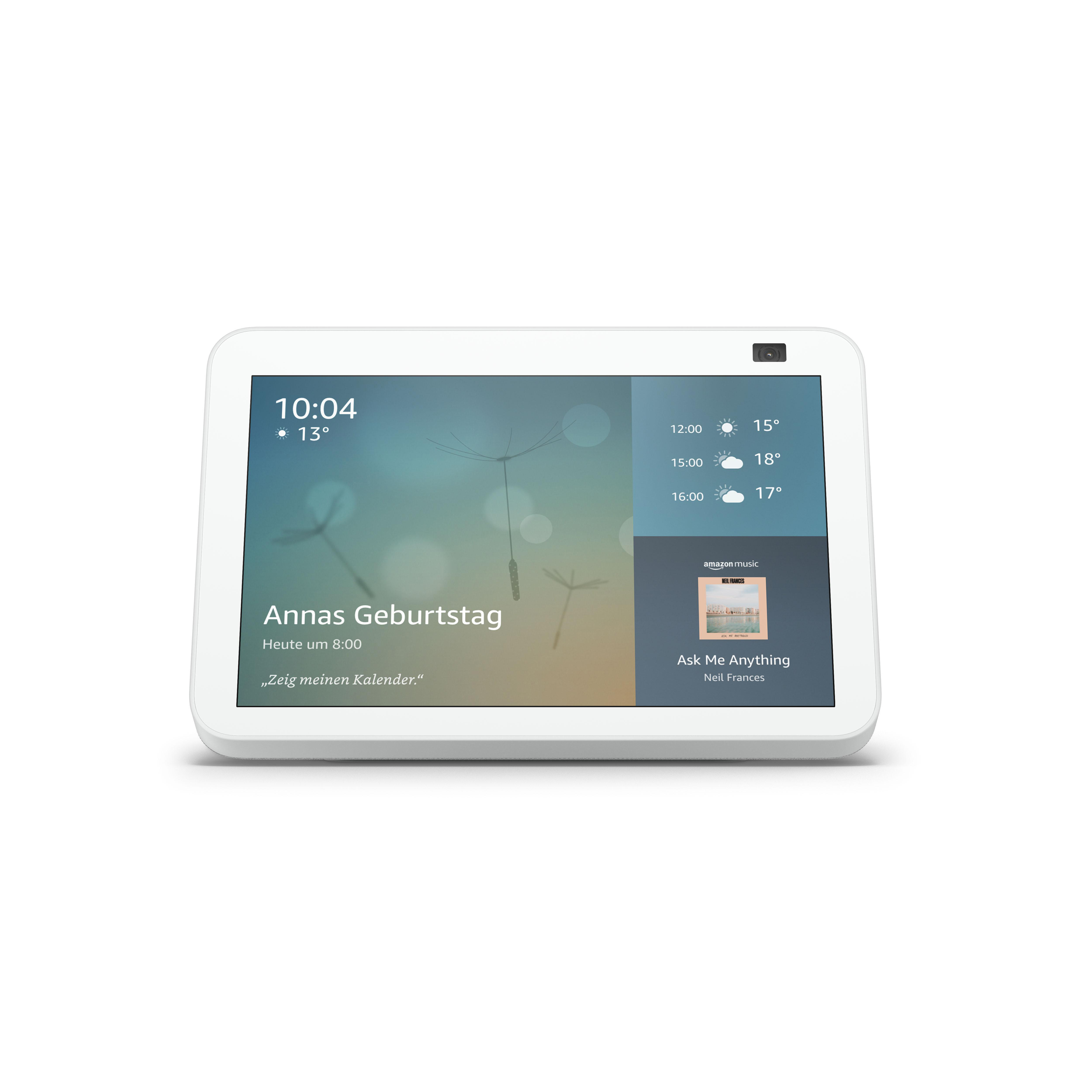 AMAZON Echo Show 8 (2. Generation) HD-Smart Display mit 13 MP Kamera Smart Speaker, Weiß