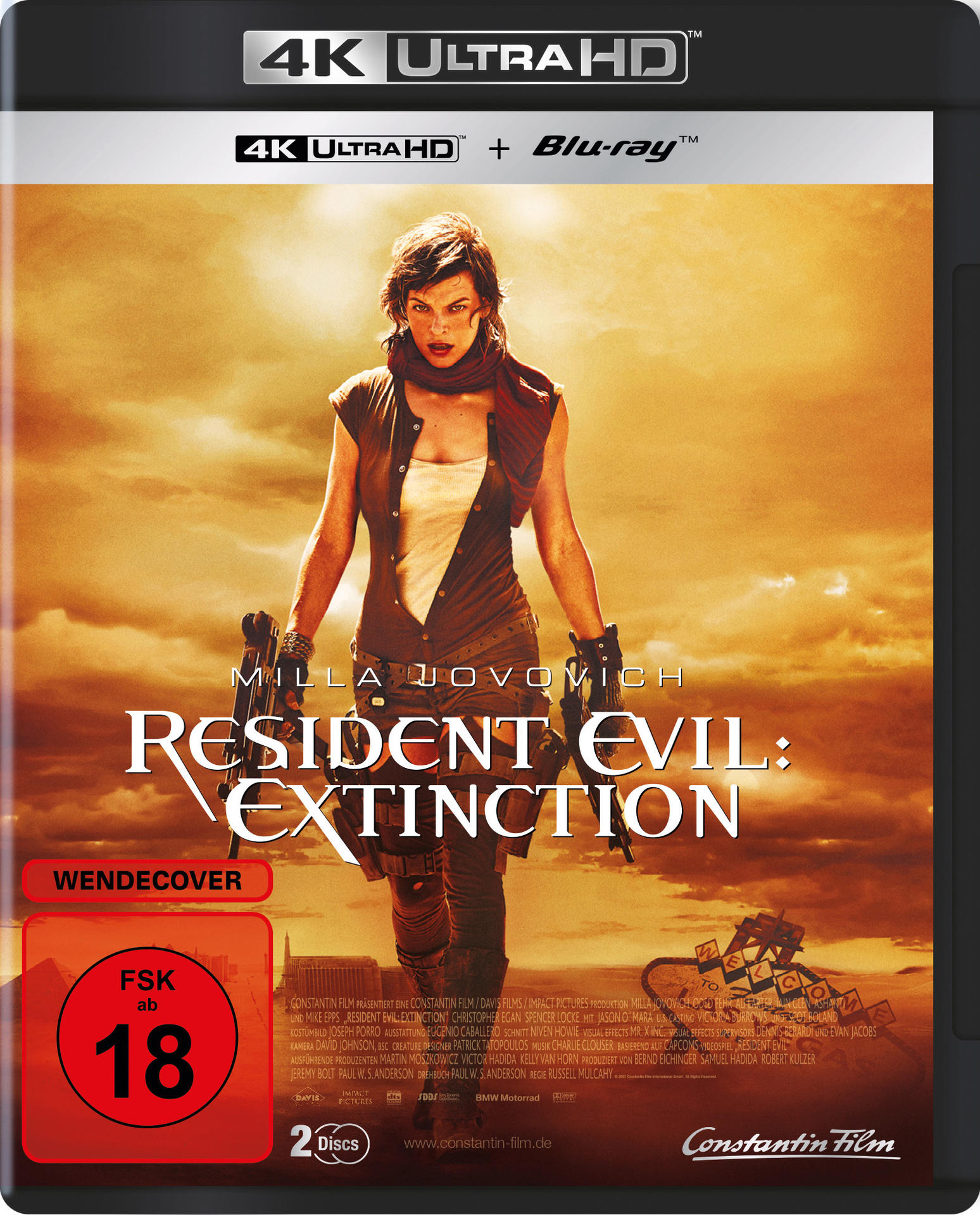 Resident Evil 3: Extinction - Édition 4K UHD + Blu-ray - Film Zombie Action Post-Apocalyptique