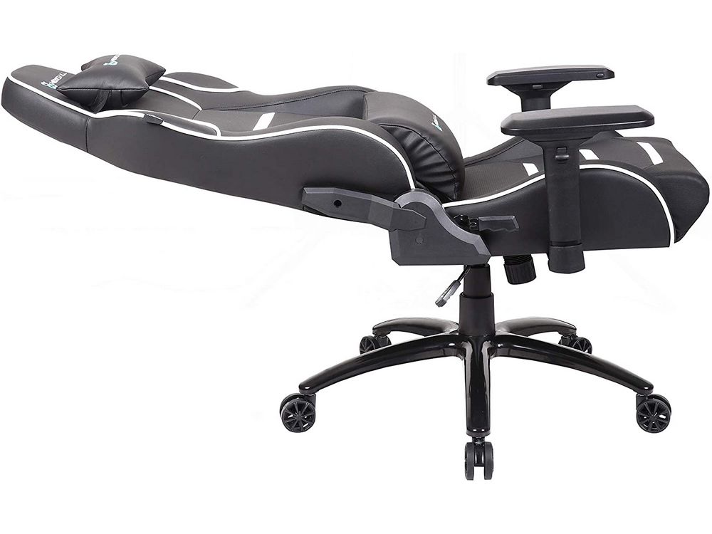 Silla gaming - Newskill Valkyr NS-CH-VALKYR-WHITE, Altura y reposabrazos regulable, Hasta 150kg, Blanco/negro