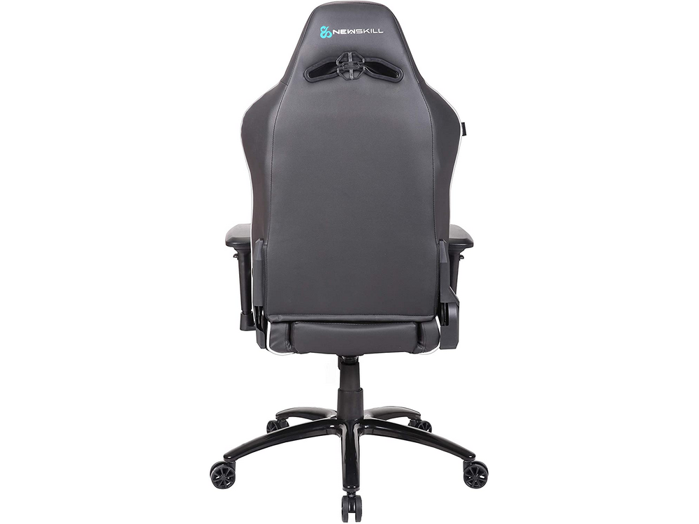 Silla gaming - Newskill Valkyr NS-CH-VALKYR-WHITE, Altura y reposabrazos regulable, Hasta 150kg, Blanco/negro