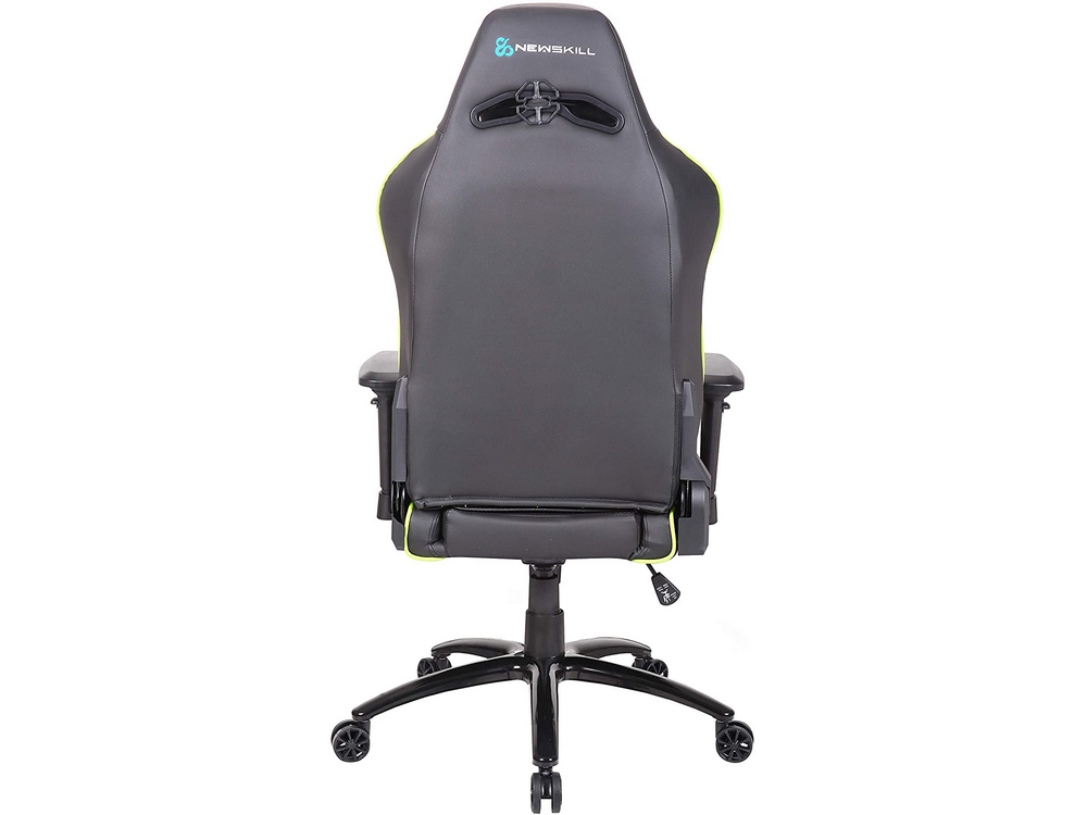 Silla gaming - Newskill Valkyr NS-CH-VALKYR-GREEN, Altura y reposabrazos regulable, Hasta 150kg, Verde y negro