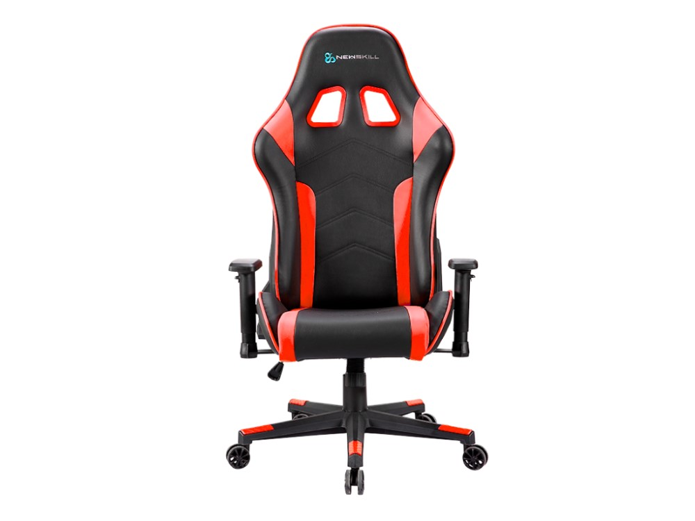 Silla gaming - Newskill Kitsune, Reposabrazos 2D, Hasta 150 kg, Respaldo ajustable en 180°, Rojo